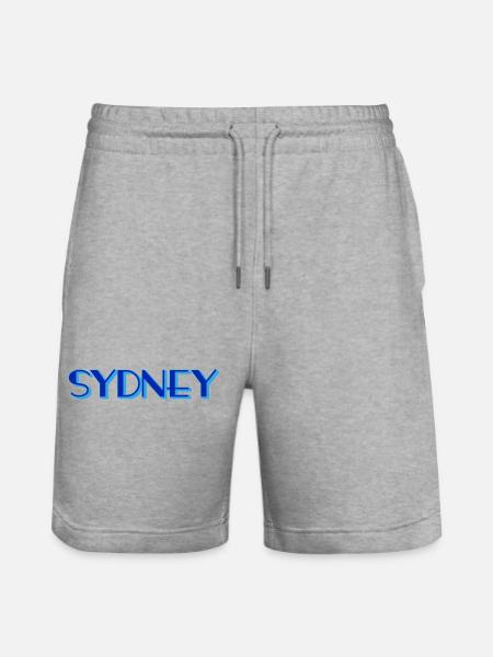 Lettrage Sydney – Design urbain moderne - Short de jogging bio TRAINER Stanley/Stella unisexe - gris chiné