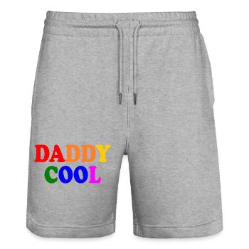 Daddy cool - Stanley/Stella Unisex Bio Joggingshorts Trainer  - Grau meliert - Vorne - Nik (191cm) & Marisol (170cm)