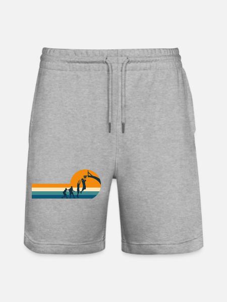 Basketball Basketball Player - Stanley/Stella Trainer Unisex Organic Jogging Shorts - heather grey