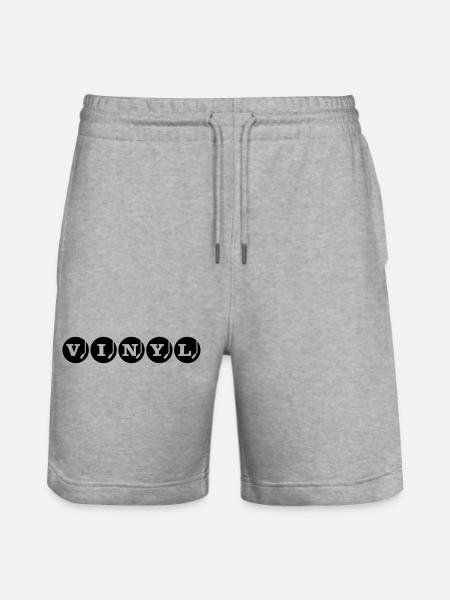 VINYL Schallplatten Design DJ - Stanley/Stella Unisex Bio Joggingshorts Trainer - Grau meliert