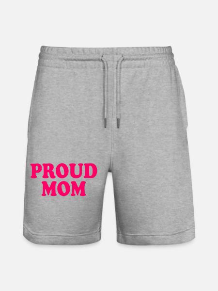 Proud mom - Stanley/Stella Trainer Unisex Organic Jogging Shorts - heather grey