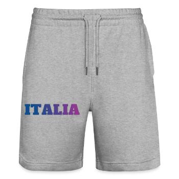 Italia - Short de jogging bio TRAINER Stanley/Stella unisexe - gris chiné - Devant - Nik (191cm) & Marisol (170cm)