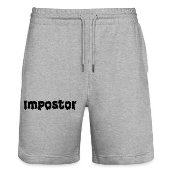 Impostor - Stanley/Stella Trainer Unisex Organic Jogging Shorts - heather grey - Front - Nik (191cm) & Marisol (170cm)