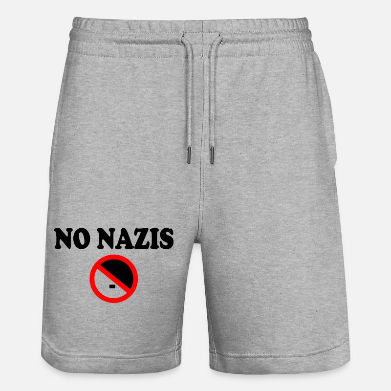 Pas de nazis - Short de jogging bio TRAINER Stanley/Stella unisexe - gris chiné