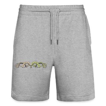 Seeschlangen: Mittelalterliches Bestiarium - Stanley/Stella Unisex Bio Joggingshorts Trainer  - Grau meliert - Vorne - Nik (191cm) & Marisol (170cm)
