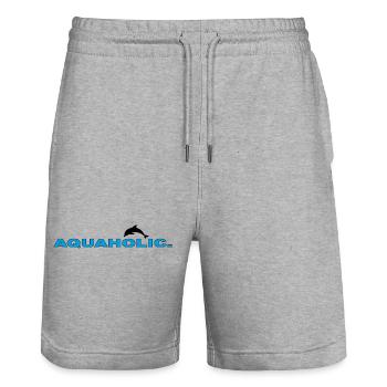 AQUAHOLIC - Short de jogging bio TRAINER Stanley/Stella unisexe - gris chiné - Devant - Nik (191cm) & Marisol (170cm)