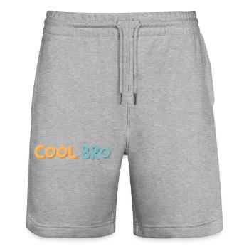 Brother Cool Retro-Pop-Tippfehler - Stanley/Stella Unisex Bio Joggingshorts Trainer  - Grau meliert - Vorne - Nik (191cm) & Marisol (170cm)