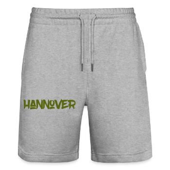Hannover - Niedersachsen - Maschsee - Stanley/Stella Unisex Bio Joggingshorts Trainer  - Grau meliert - Vorne - Nik (191cm) & Marisol (170cm)