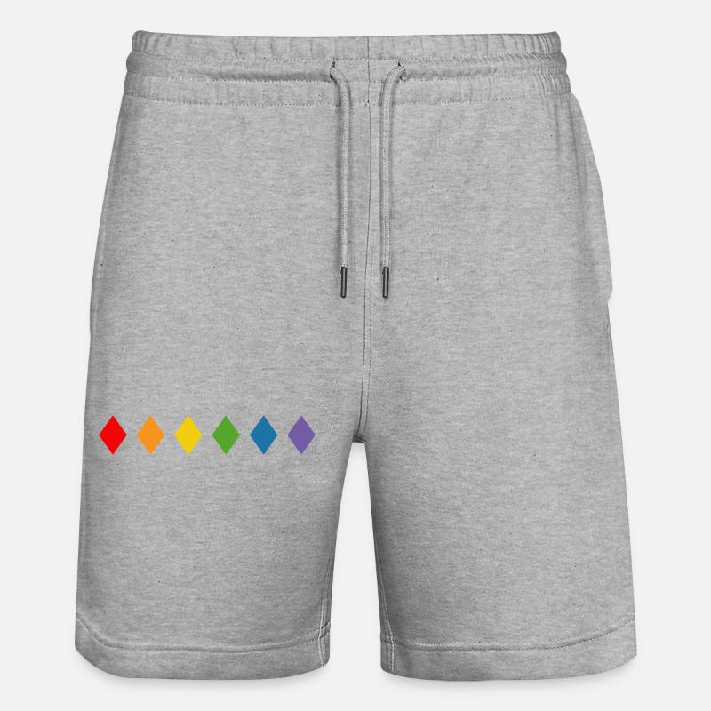 Losange arc-en-ciel - Short de jogging bio TRAINER Stanley/Stella unisexe - gris chiné