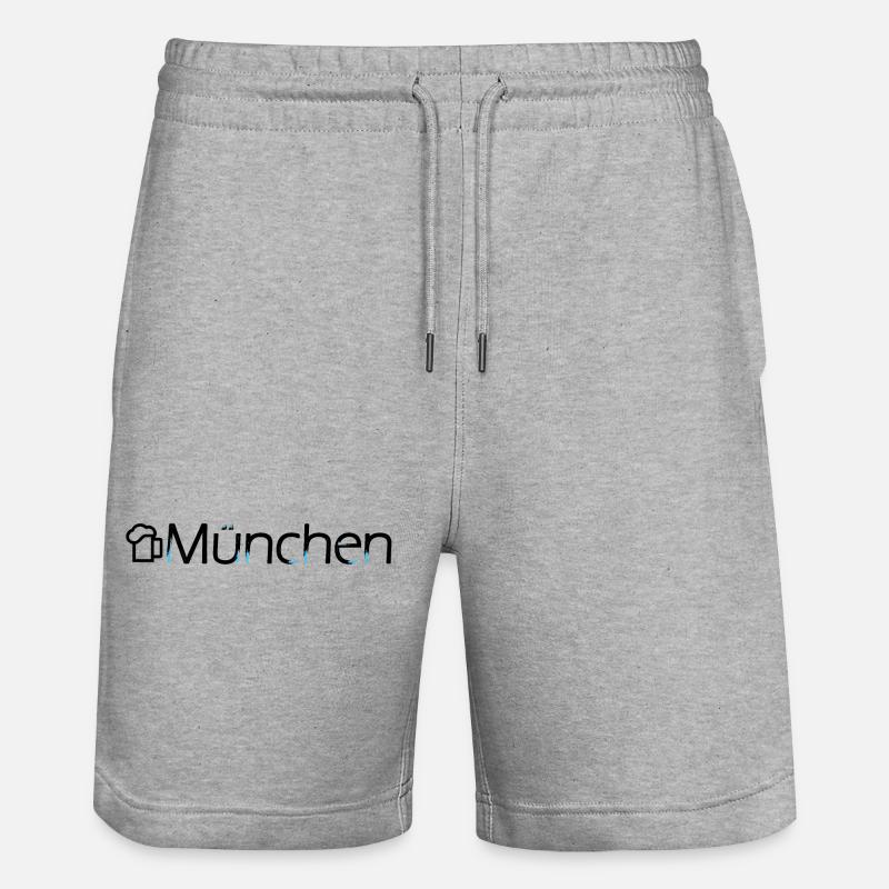 Farbexplosion Tuschezeichnung - Stanley/Stella Unisex Bio Joggingshorts Trainer  - Grau meliert