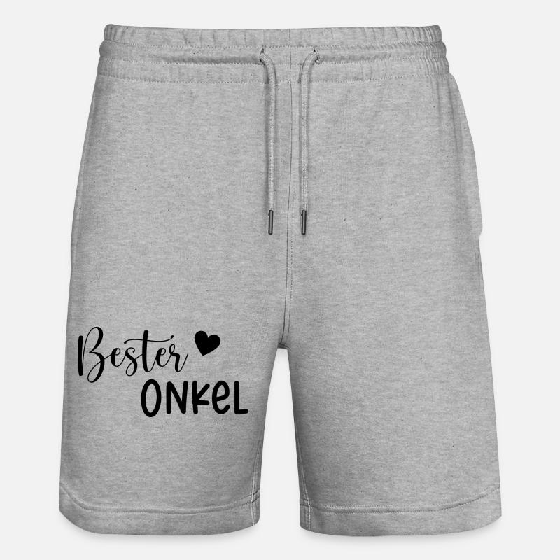 Bester Onkel Geschenkidee - Stanley/Stella Unisex Bio Joggingshorts Trainer  - Grau meliert