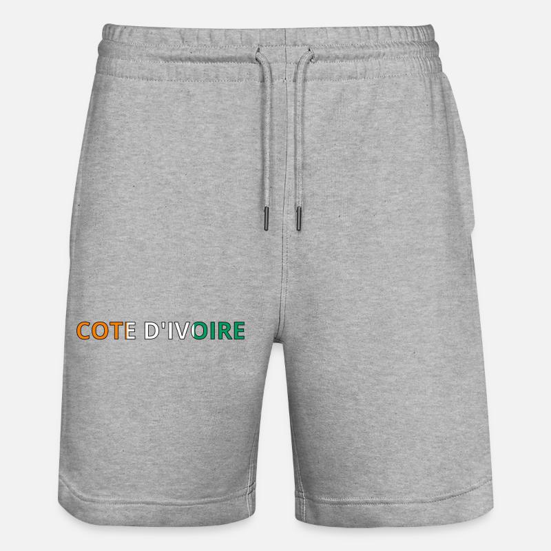 Drapeau Côte d'Ivoire - Short de jogging bio TRAINER Stanley/Stella unisexe - gris chiné