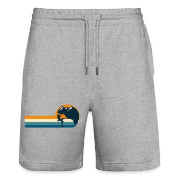 Climbing Wall Climbing Sport Climbing - Stanley/Stella Trainer Unisex Organic Jogging Shorts - heather grey - Front - Nik (191cm) & Marisol (170cm)