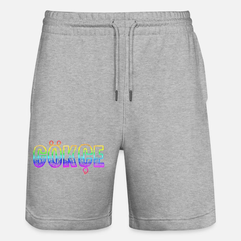 Gökçe RS Arc-en-ciel - Short de jogging bio TRAINER Stanley/Stella unisexe - gris chiné
