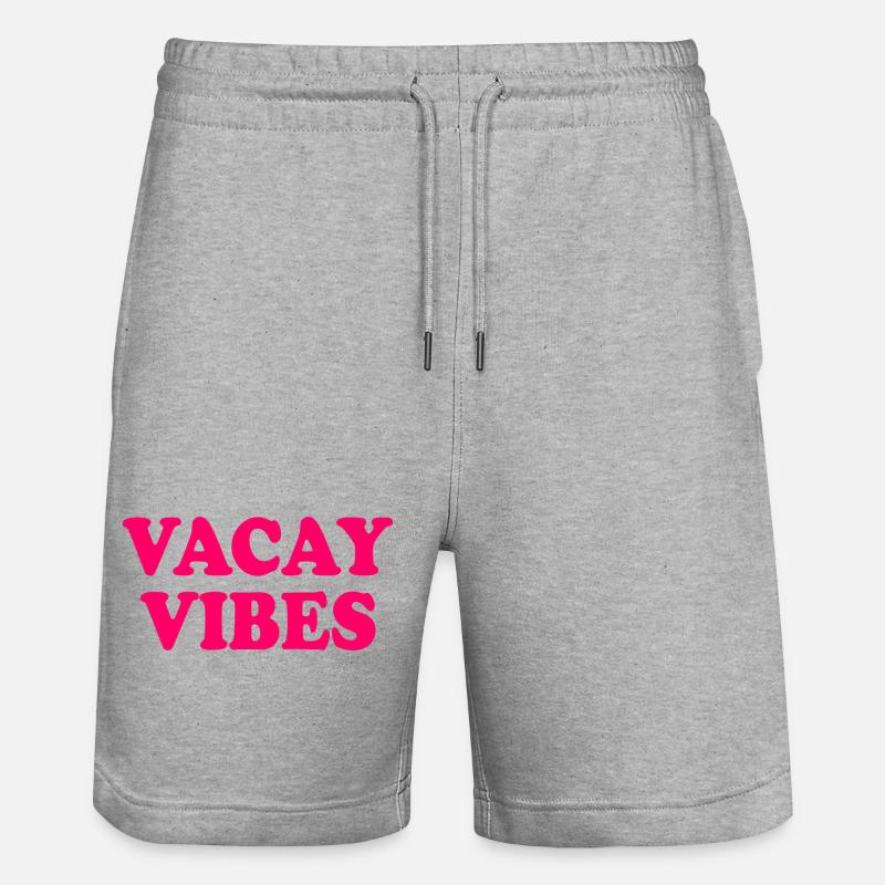 Vacay vibes - Stanley/Stella Unisex Bio Joggingshorts Trainer  - Grau meliert