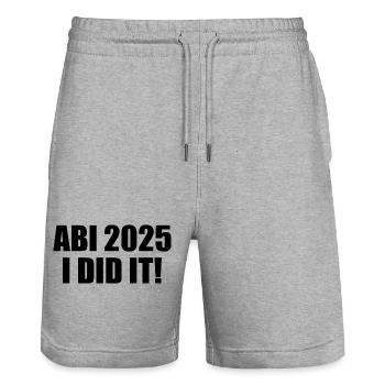 Abi 2025 i did it - Stanley/Stella Trainer Unisex Organic Jogging Shorts - heather grey - Front - Nik (191cm) & Marisol (170cm)