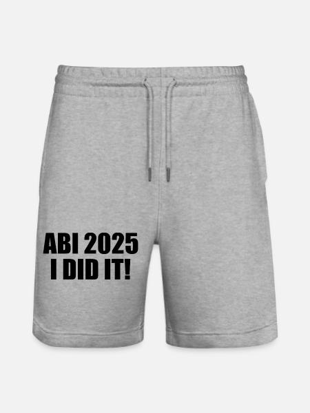 Abi 2025 ik heb het gedaan - Stanley/Stella uniseks bio-joggingshorts Mover  - grijs gemêleerd