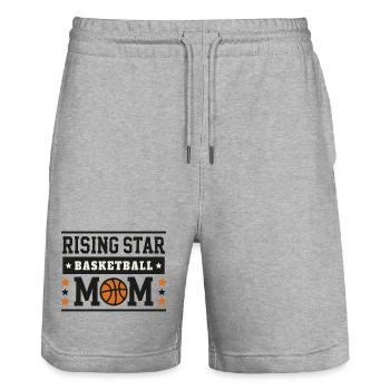 Rising Star Basketball Mom - Stanley/Stella Trainer Unisex Organic Jogging Shorts - heather grey - Front - Nik (191cm) & Marisol (170cm)