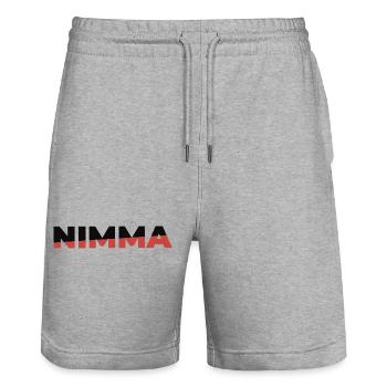 NIMMA - Short de jogging bio TRAINER Stanley/Stella unisexe - gris chiné - Devant - Nik (191cm) & Marisol (170cm)