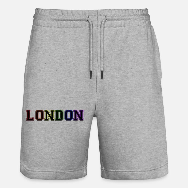 Arc-en-ciel universitaire de Londres - Short de jogging bio TRAINER Stanley/Stella unisexe - gris chiné
