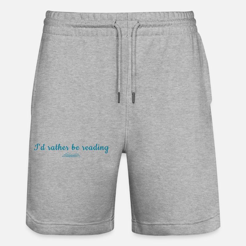 Je préfère lire - Short de jogging bio TRAINER Stanley/Stella unisexe - gris chiné