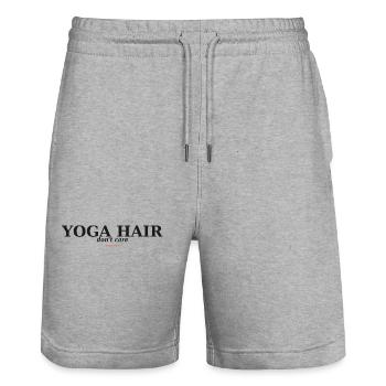 Yoga Haar - Don't Care Namaste - Stanley/Stella Unisex Bio Joggingshorts Trainer  - Grau meliert - Vorne - Nik (191cm) & Marisol (170cm)