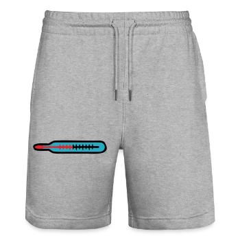 Thermometer Medicine Pediatrician Practice Practice Team - Stanley/Stella Trainer Unisex Organic Jogging Shorts - heather grey - Front - Nik (191cm) & Marisol (170cm)
