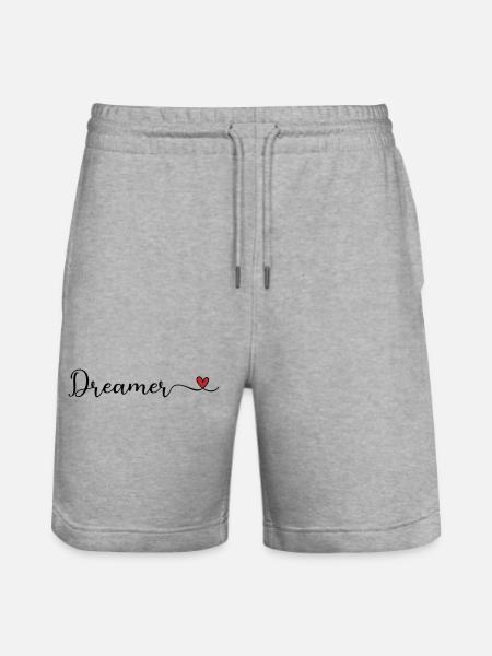 Dreamer-Design mit Herz - Stanley/Stella Unisex Bio Joggingshorts Trainer - Grau meliert