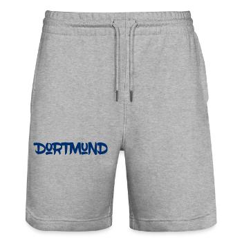 Dortmund - Ruhrpott - NRW - Zeche - Zollverein - Stanley/Stella Unisex Bio Joggingshorts Trainer  - Grau meliert - Vorne - Nik (191cm) & Marisol (170cm)