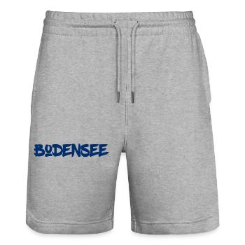 Bodensee - Süddeutschland - Österreich - Schweiz - Stanley/Stella Unisex Bio Joggingshorts Trainer  - Grau meliert - Vorne - Nik (191cm) & Marisol (170cm)