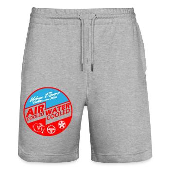 Aircooled Watercooled - Stanley/Stella Unisex Bio Joggingshorts Trainer  - Grau meliert - Vorne - Nik (191cm) & Marisol (170cm)