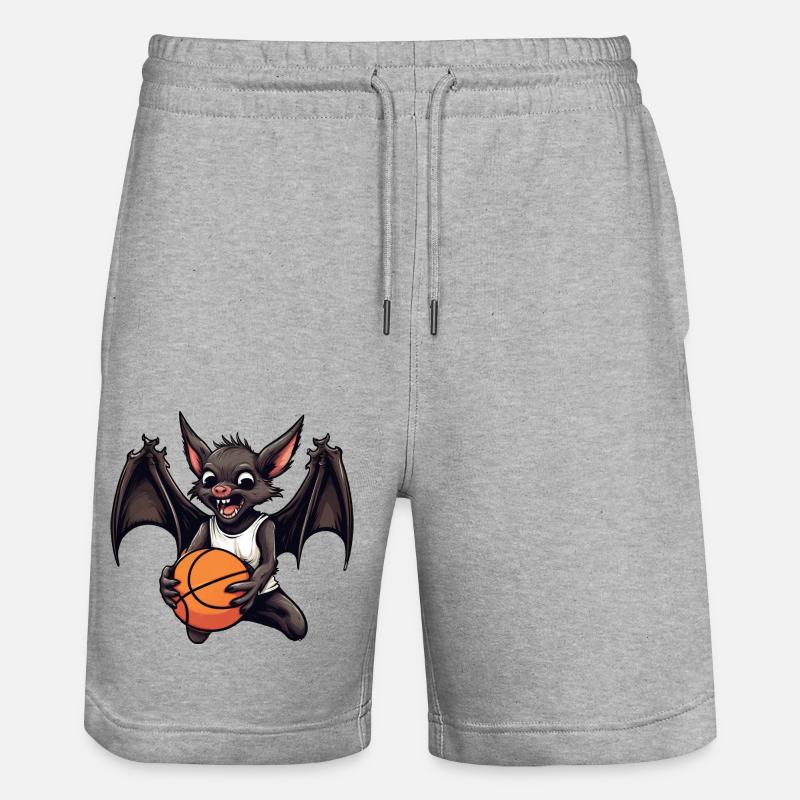 Batte de basket-ball - Short de jogging bio TRAINER Stanley/Stella unisexe - gris chiné