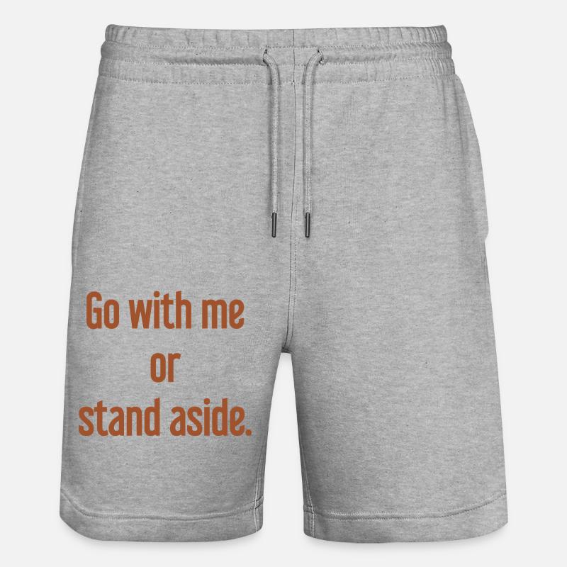 Geh mit oder beiseite - Stanley/Stella Unisex Bio Joggingshorts Trainer  - Grau meliert
