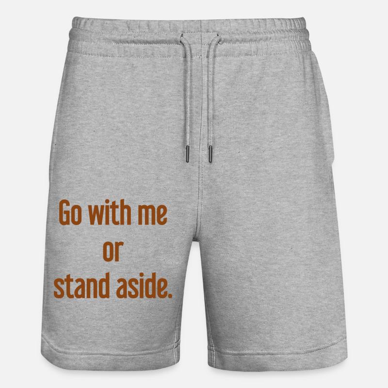 Geh mit oder beiseite - Stanley/Stella Unisex Bio Joggingshorts Trainer  - Grau meliert