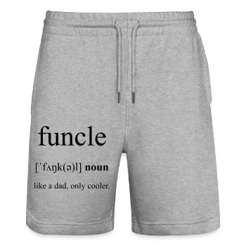 Funcle | Onkel Definition Dictionary - Stanley/Stella Unisex Bio Joggingshorts Trainer  - Grau meliert - Vorne - Nik (191cm) & Marisol (170cm)