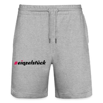 Einzelstück - Stanley/Stella Unisex Bio Joggingshorts Trainer  - Grau meliert - Vorne - Nik (191cm) & Marisol (170cm)