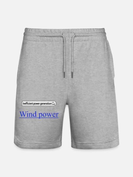 Windkraft Ineffiziente Stromerzeugung - Stanley/Stella Unisex Bio Joggingshorts Trainer  - Grau meliert
