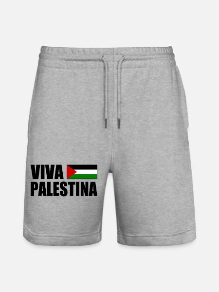 Viva palestina - Stanley/Stella Trainer Unisex Organic Jogging Shorts - heather grey