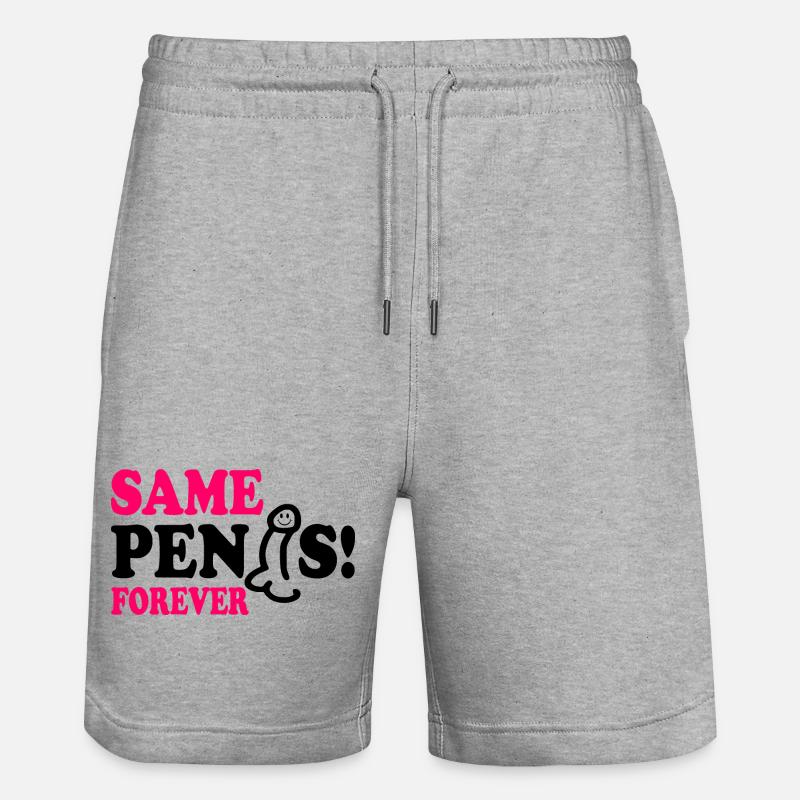 Same penis forever - Short de jogging bio TRAINER Stanley/Stella unisexe - gris chiné