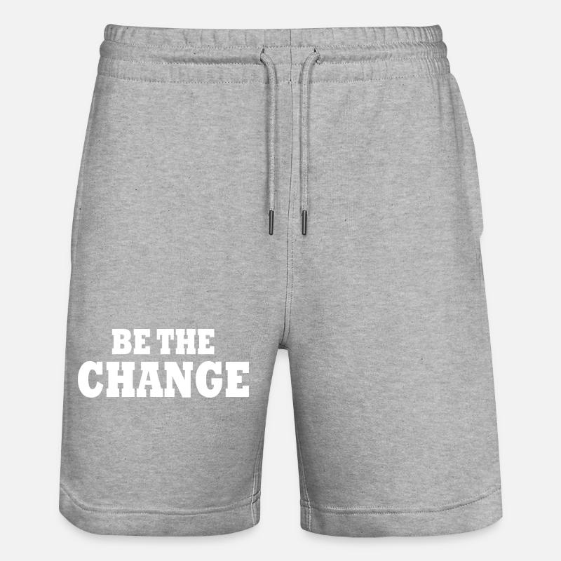 be the change - Short de jogging bio TRAINER Stanley/Stella unisexe - gris chiné
