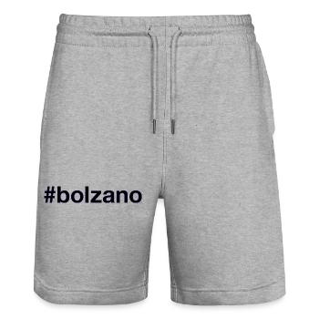 BOLZANO Hashtag - Stanley/Stella Unisex Bio Joggingshorts Trainer  - Grau meliert - Vorne - Nik (191cm) & Marisol (170cm)