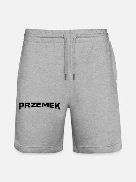 Przemek Name Gift - Stanley/Stella Trainer Unisex Organic Jogging Shorts - heather grey