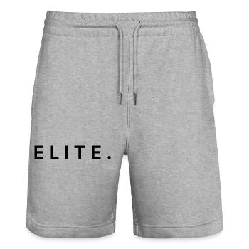 Style Elite Motivation - Stanley/Stella Trainer Unisex Organic Jogging Shorts - heather grey - Front - Nik (191cm) & Marisol (170cm)