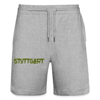 Stuttgart - Baden-Württemberg - Neckar Killesberg - Stanley/Stella Unisex Bio Joggingshorts Trainer  - Grau meliert - Vorne - Nik (191cm) & Marisol (170cm)