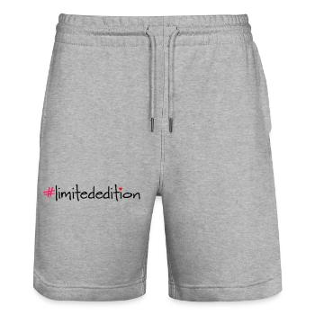 Édition limitée Hashtag Slogan Shirt - Short de jogging bio TRAINER Stanley/Stella unisexe - gris chiné - Devant - Nik (191cm) & Marisol (170cm)