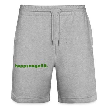 Hoppsangallä. - Short de jogging bio TRAINER Stanley/Stella unisexe - gris chiné - Devant - Nik (191cm) & Marisol (170cm)