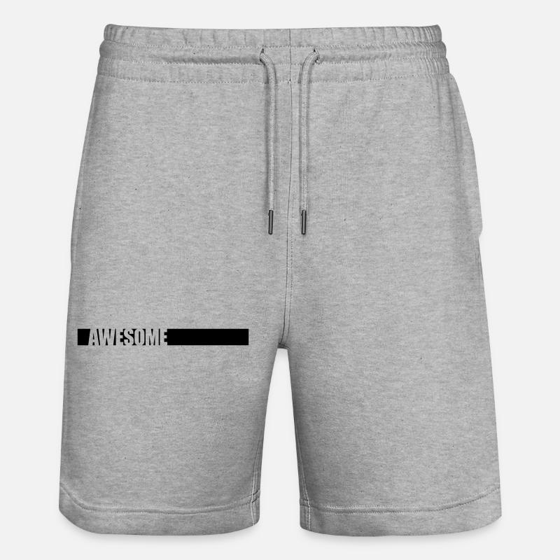 Bar Awesome Logo - Short de jogging bio TRAINER Stanley/Stella unisexe - gris chiné