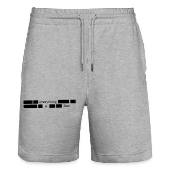 Everything is fine - Stanley/Stella Unisex Bio Joggingshorts Trainer  - Grau meliert - Vorne - Nik (191cm) & Marisol (170cm)