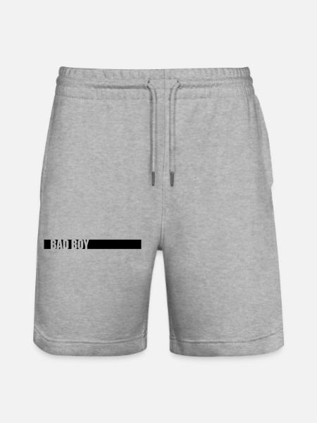 Bad Boy Saying - Stanley/Stella Trainer Unisex Organic Jogging Shorts - heather grey
