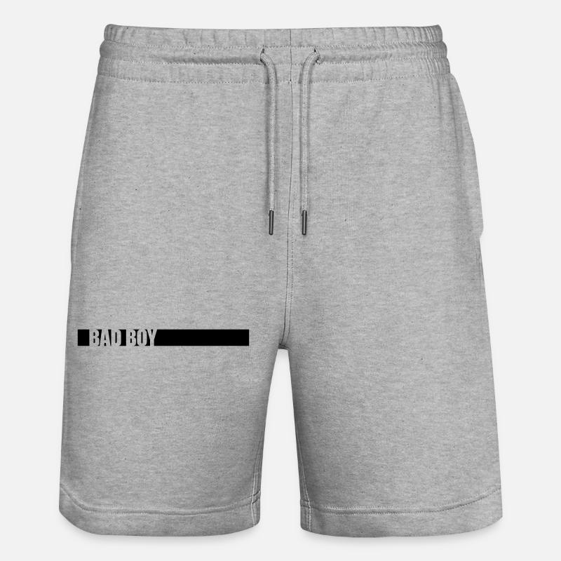 Dicton bad boy - Short de jogging bio TRAINER Stanley/Stella unisexe - gris chiné